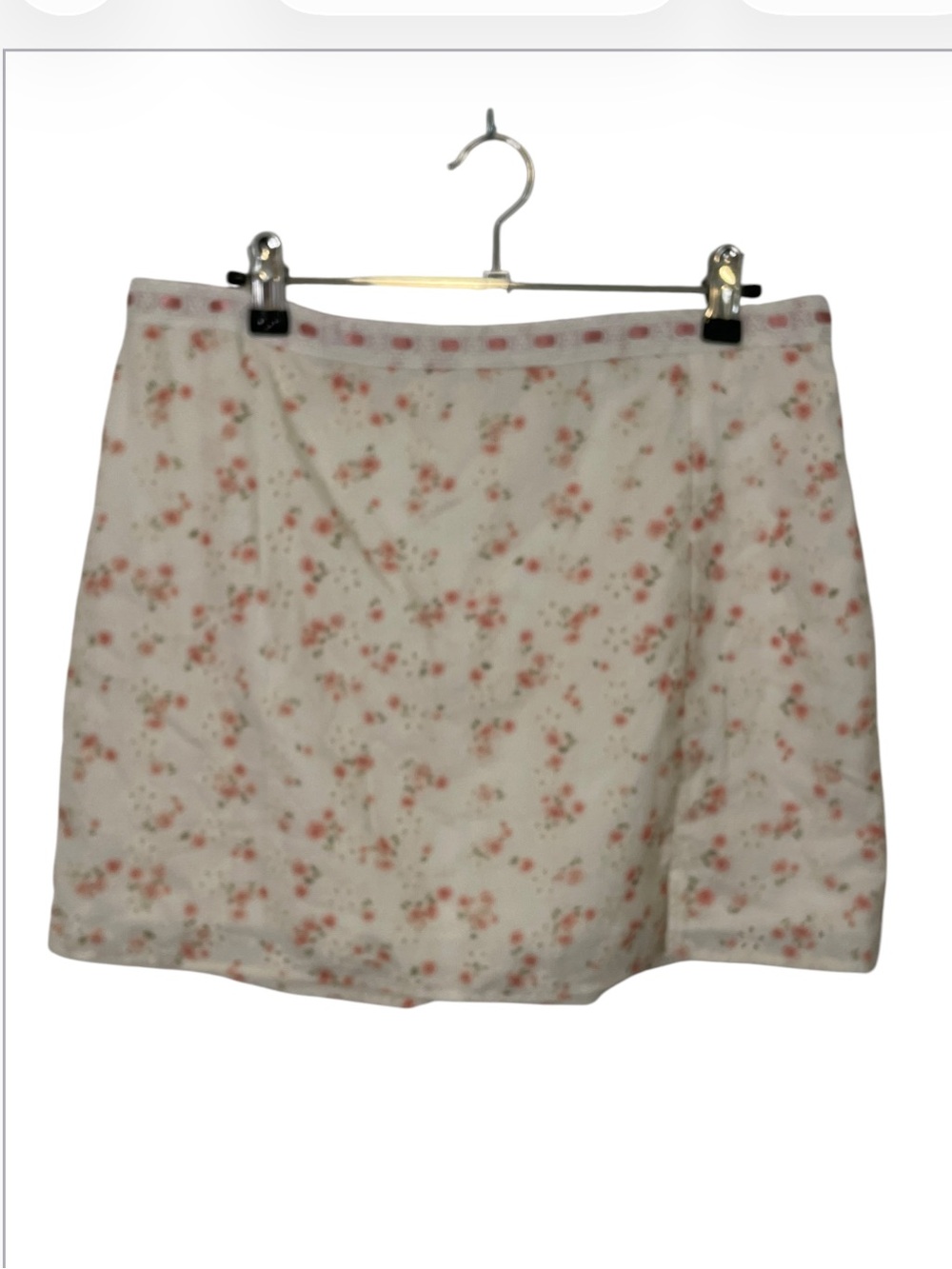 Altard State Eyelet Floral Mini Skirt